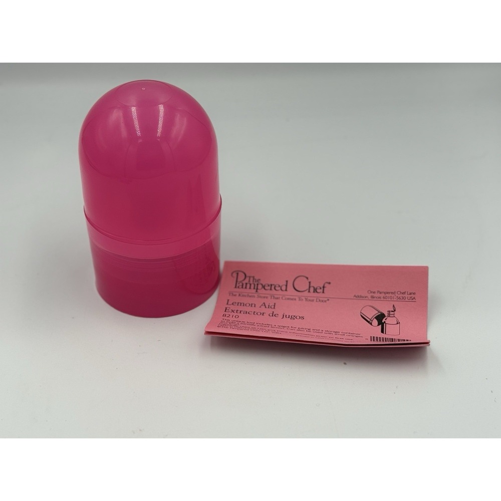 Pampered Chef Lemon Aid Juice Extractor Pink Breast Cancer Edition #8210 New !!